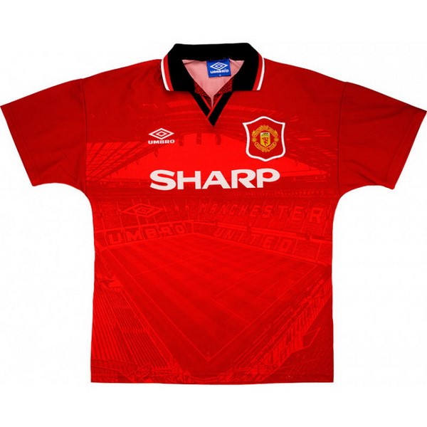 Heimtrikot Thailand Manchester United Retro 1994 1996 Rote Günstige Fußballtrikots